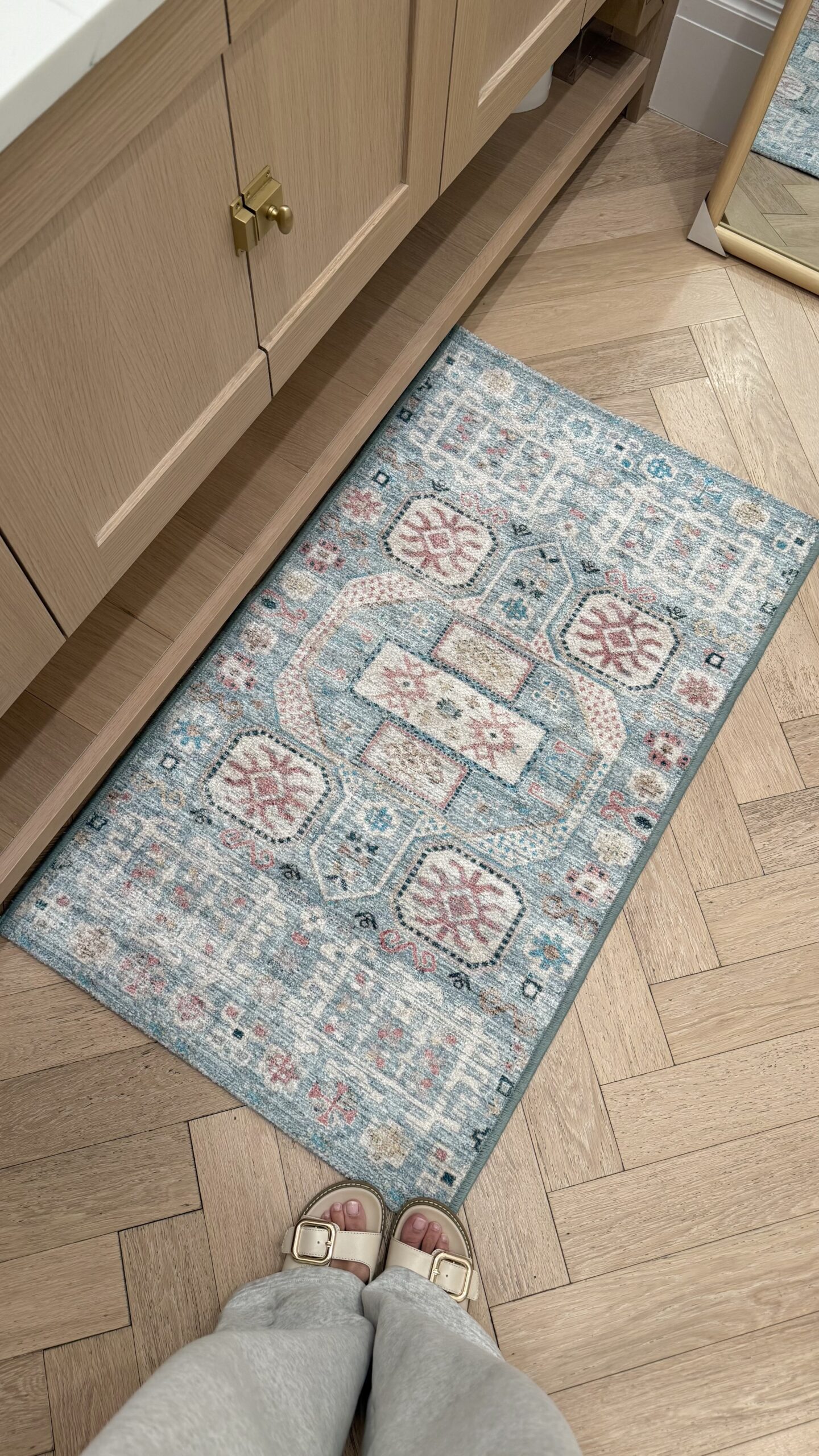 Christine Andrew home powder bathroom accent rug from Target