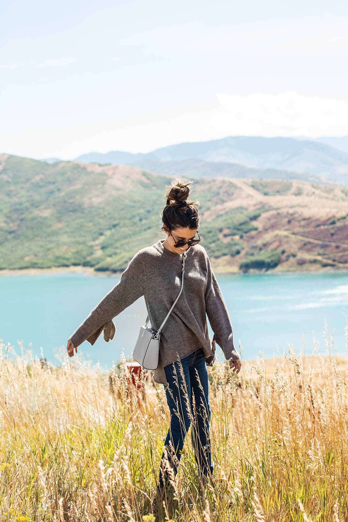 sweater and denim look